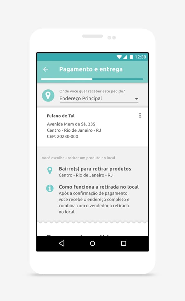 Meu endereço está correto.