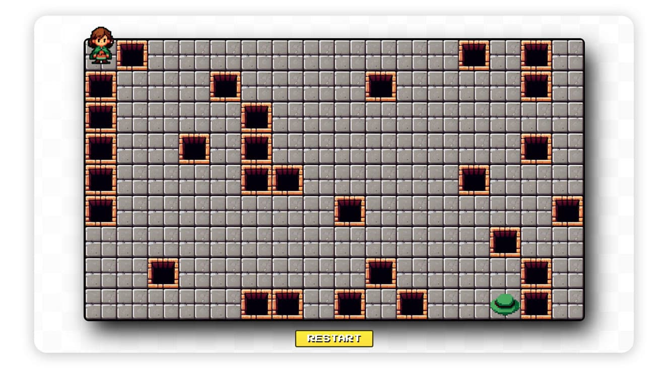 Ocasionalmente o cenário pode criar um desenho impossível de chegar ao chapéu. Isso é algo que estou trabalhando.